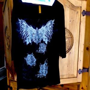 Stylish Black Tunic with Embellished Design